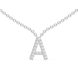 Initial Icons "A" Diamond Letter Necklace