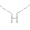 Initial Icons "H" Diamond Letter Necklace - PLEASURE DIAMONDS L.L.C. 4