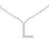 Initial Icons "L" Diamond Letter Necklace - PLEASURE DIAMONDS L.L.C. 7