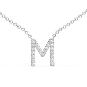 Initial Icons "M" Diamond Letter Necklace