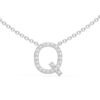 Initial Icons "Q" Diamond Letter Necklace - PLEASURE DIAMONDS L.L.C. 9
