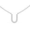 Initial Icons "U" Diamond Letter Necklace - PLEASURE DIAMONDS L.L.C. 4