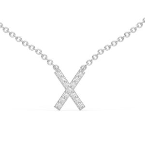 Initial Icons "X" Diamond Letter Necklace