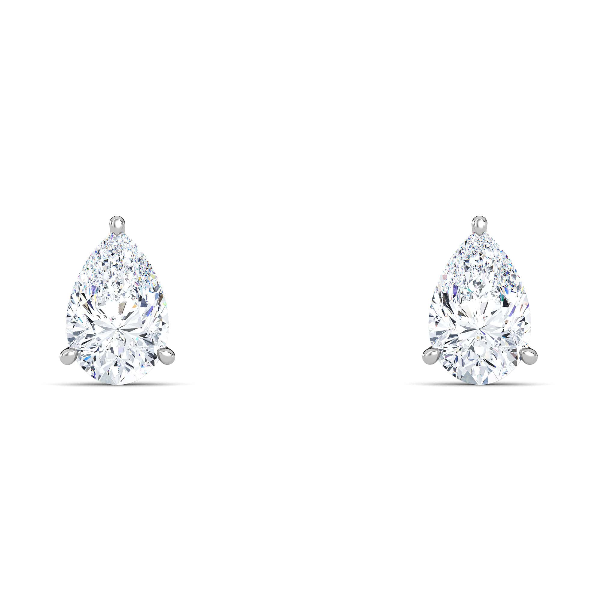 Pear Diamond Studs - PLEASURE DIAMONDS L.L.C. 3