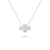 Illuminate Clover Halo Natural Diamond Necklace - PLEASURE DIAMONDS L.L.C. 7