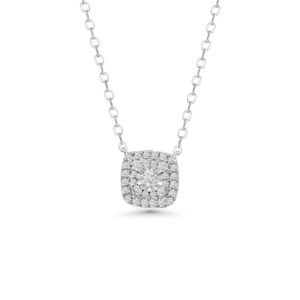 Illuminate Cushion Natural Diamond Necklace