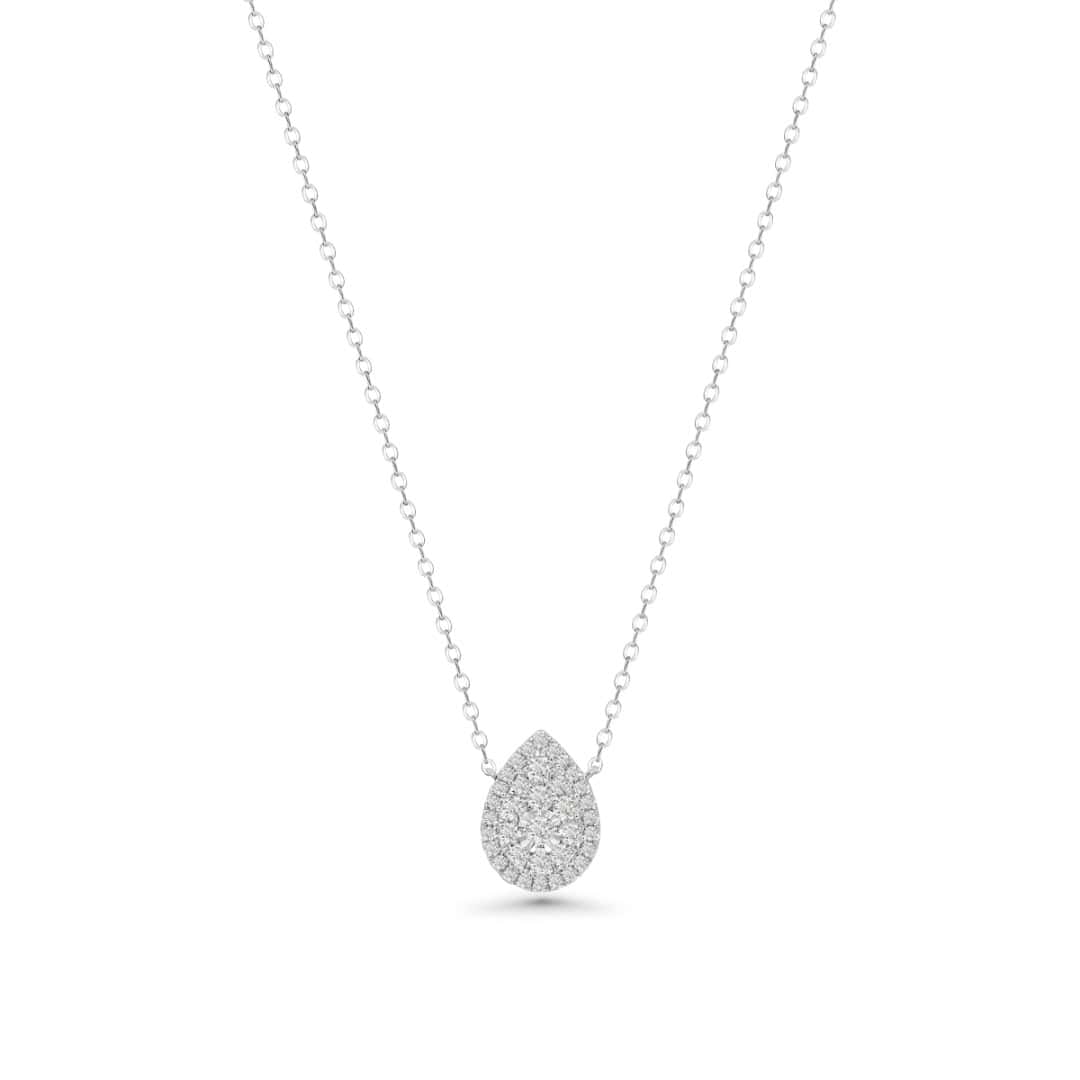 Illuminate Pear Natural Diamond Necklace - PLEASURE DIAMONDS L.L.C. 3