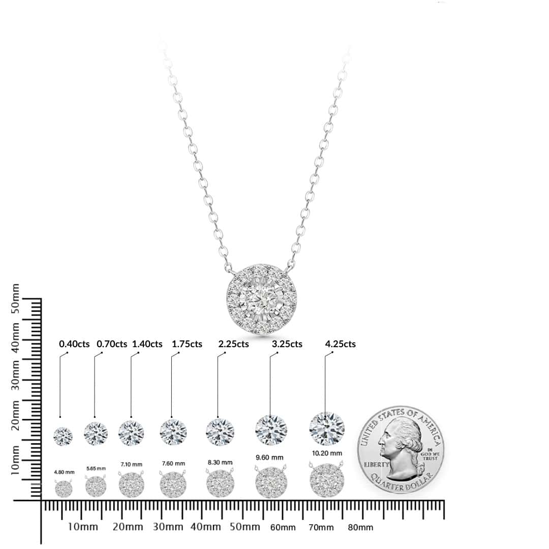 Illuminate Round Natural Diamond Necklace - PLEASURE DIAMONDS L.L.C. 4