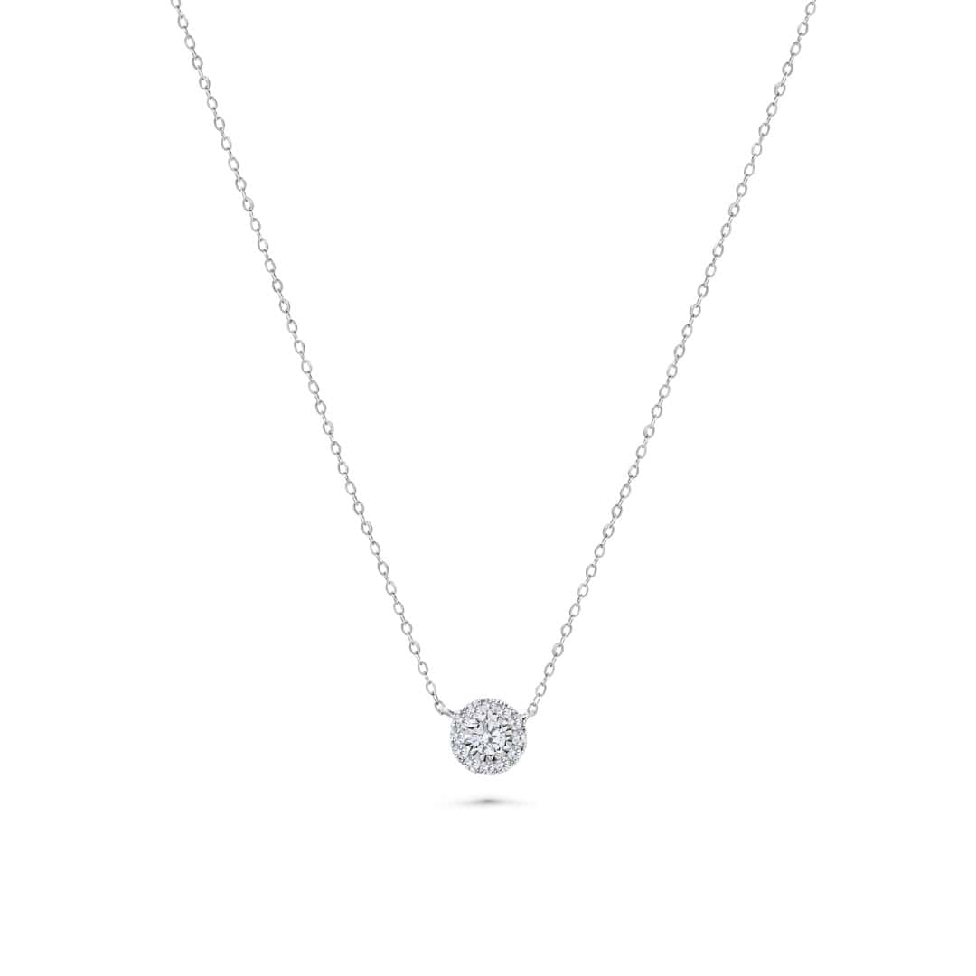 Illuminate Round Natural Diamond Necklace - PLEASURE DIAMONDS L.L.C. 3