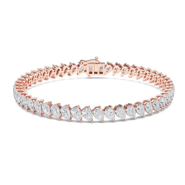 Pear-Cut Diamond Tennis Bracelet (Slanting) - PLEASURE DIAMONDS L.L.C. 1