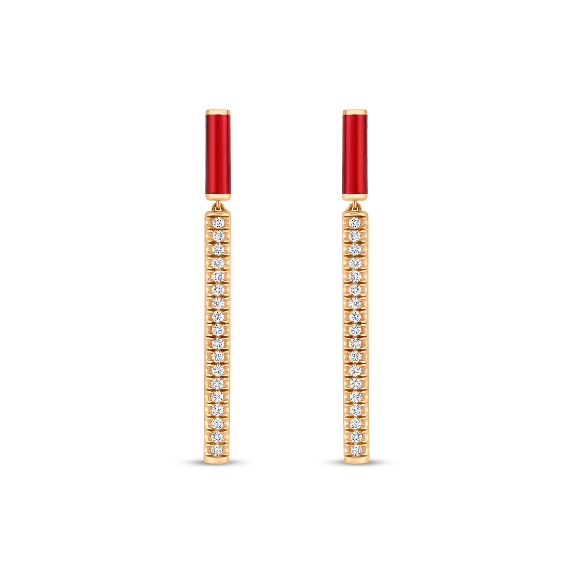 Crimson Beam Earrings - PLEASURE DIAMONDS L.L.C. 1