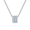Emerald Solitaire Diamond Necklace - PLEASURE DIAMONDS L.L.C. 7