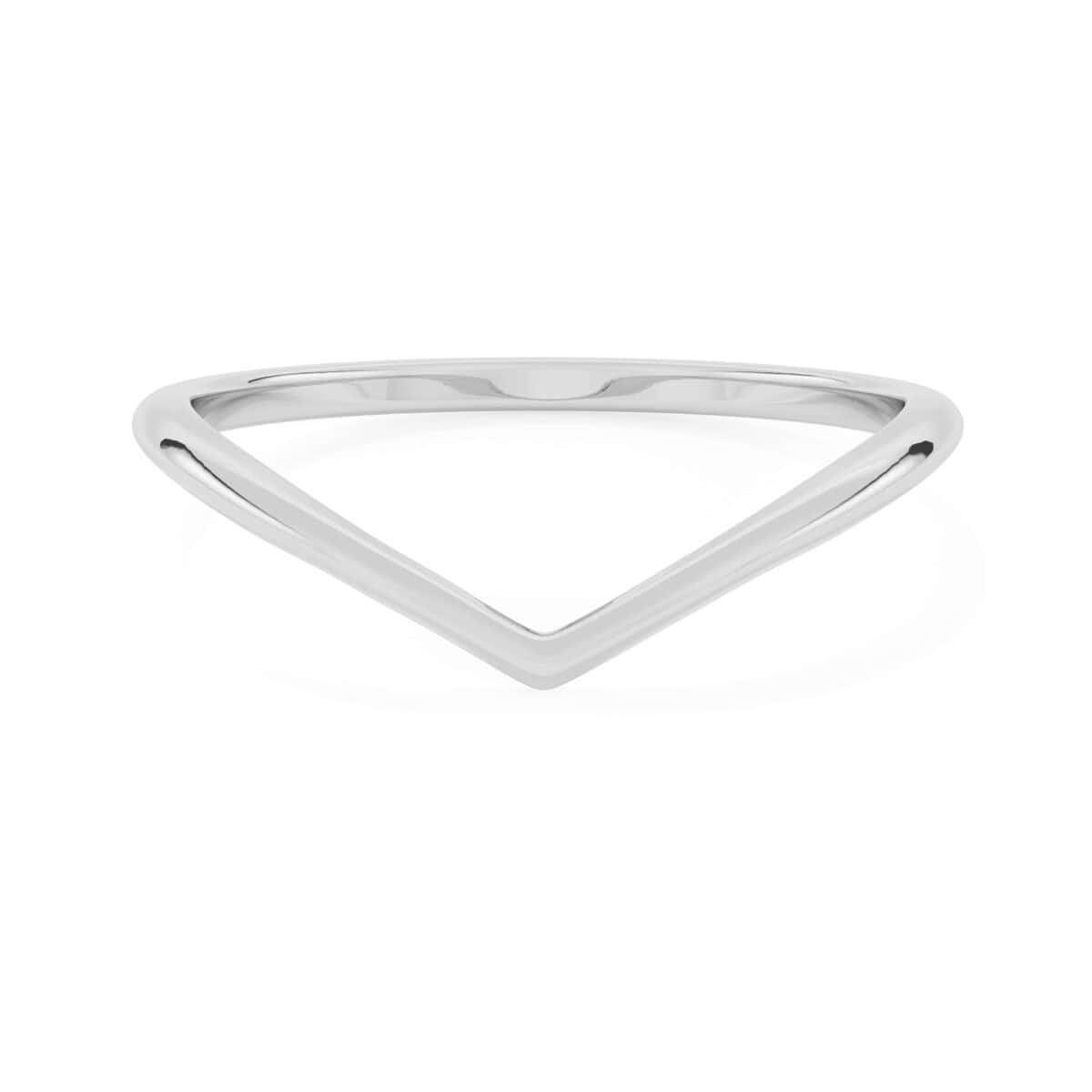 V-Shape Plain Gold Wedding Band - PLEASURE DIAMONDS L.L.C. 1