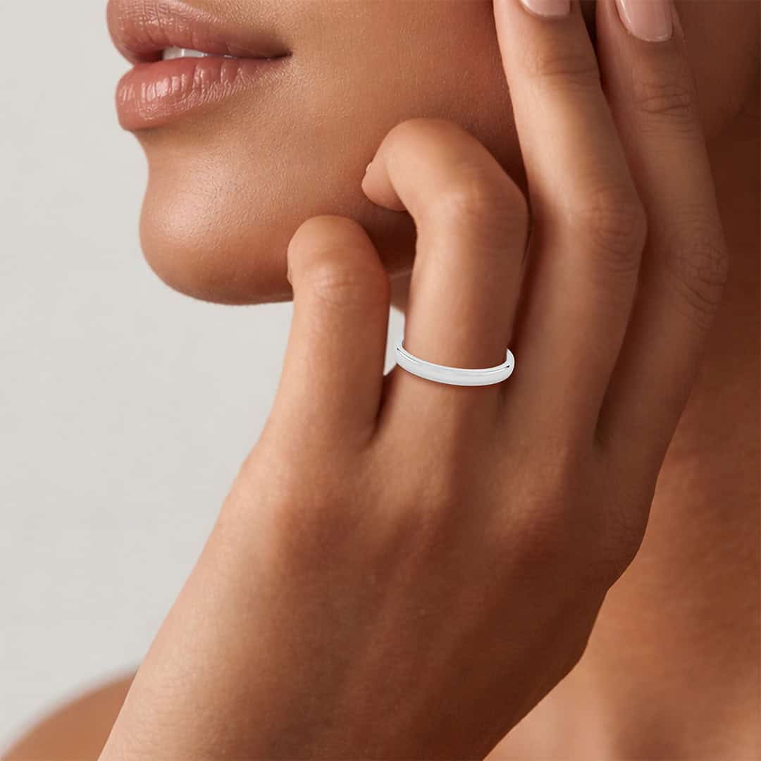 Slim Domed Court Wedding Band - PLEASURE DIAMONDS L.L.C. 7