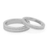 Milgrain Center Rail Couple Wedding Band Set - PLEASURE DIAMONDS L.L.C. 17