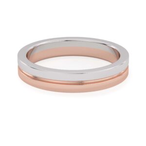 Two-Tone Plain Men's Wedding Band