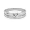 Sculpted Crossover Men's Wedding Band - PLEASURE DIAMONDS L.L.C. 13