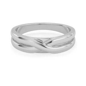 Sculpted Crossover Men's Wedding Band