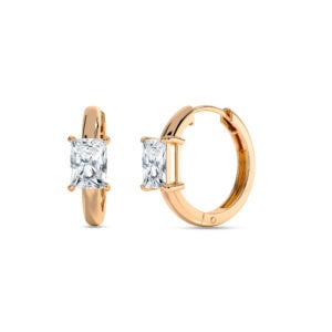 Radiant Diamond Hoop Earrings
