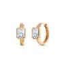 Radiant Diamond Bezel Hoop Earrings - PLEASURE DIAMONDS L.L.C. 11