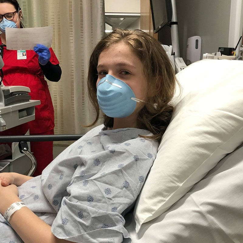 young hospital patient