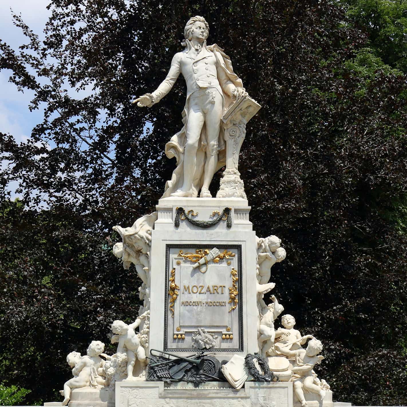 Mozart Monument in the Burggarten