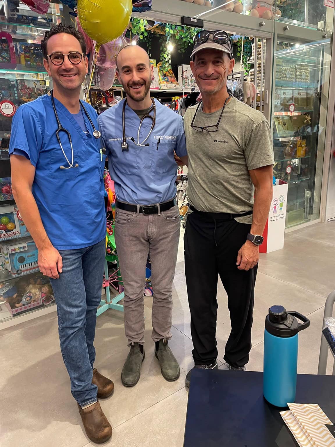 Three Pittsburgh volunteer doctors: Alan Tissenbaum, Nathan Kramer, Matthew Tepper.
