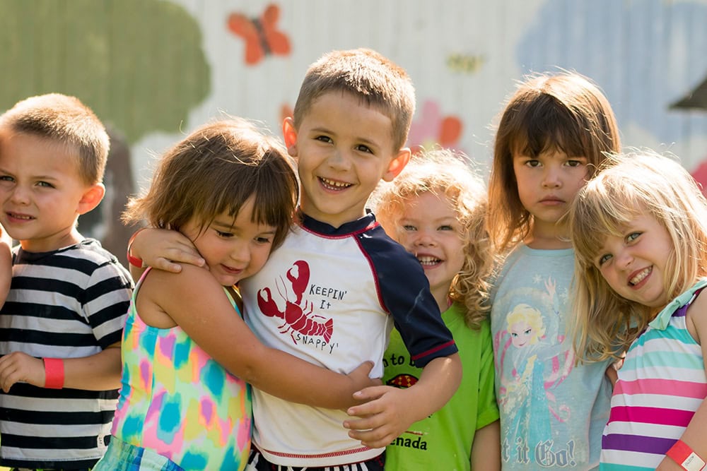 JCC Kids hugging