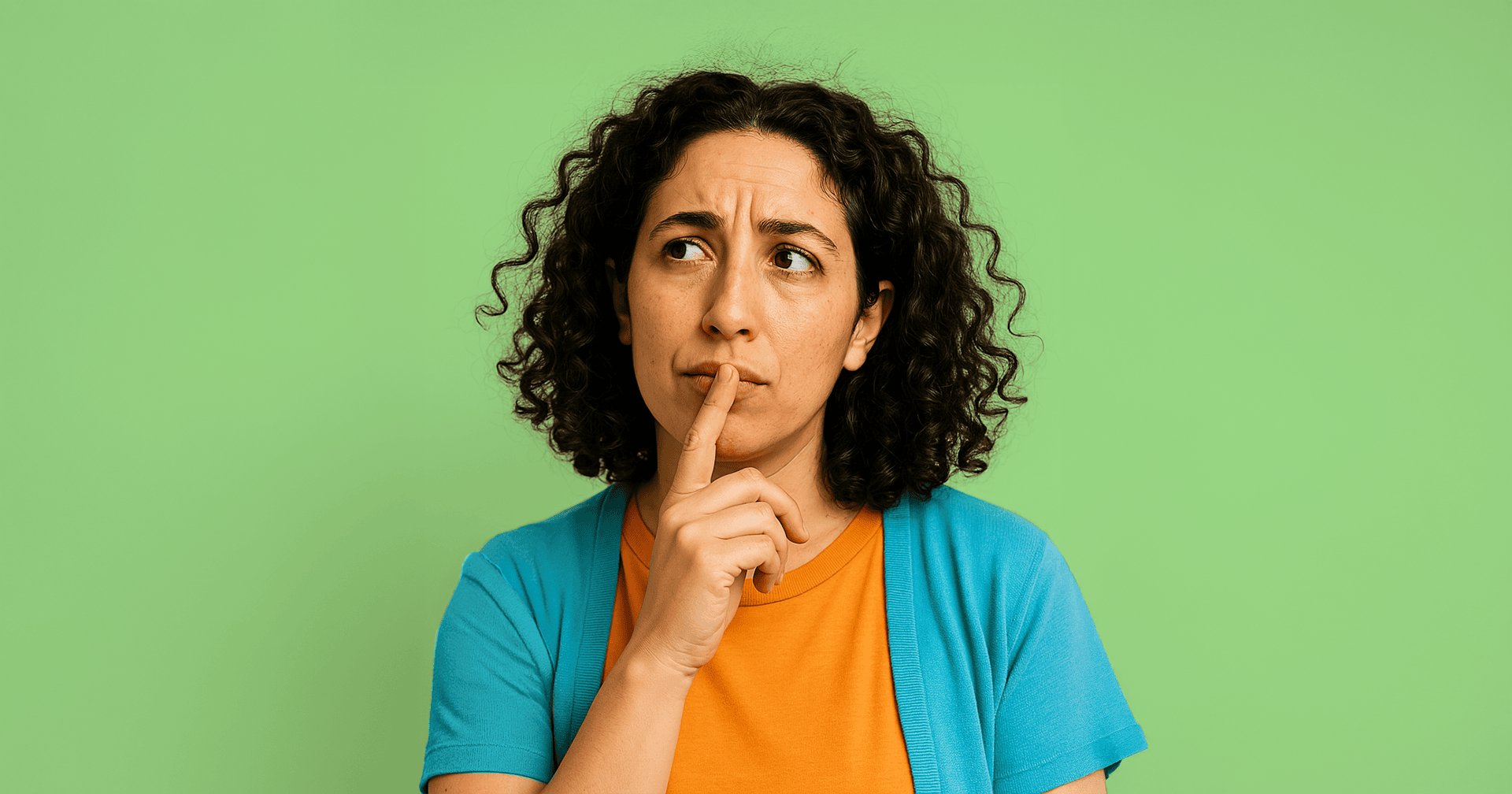 A Jewish woman pondering