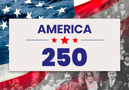 America at 250 flag and image