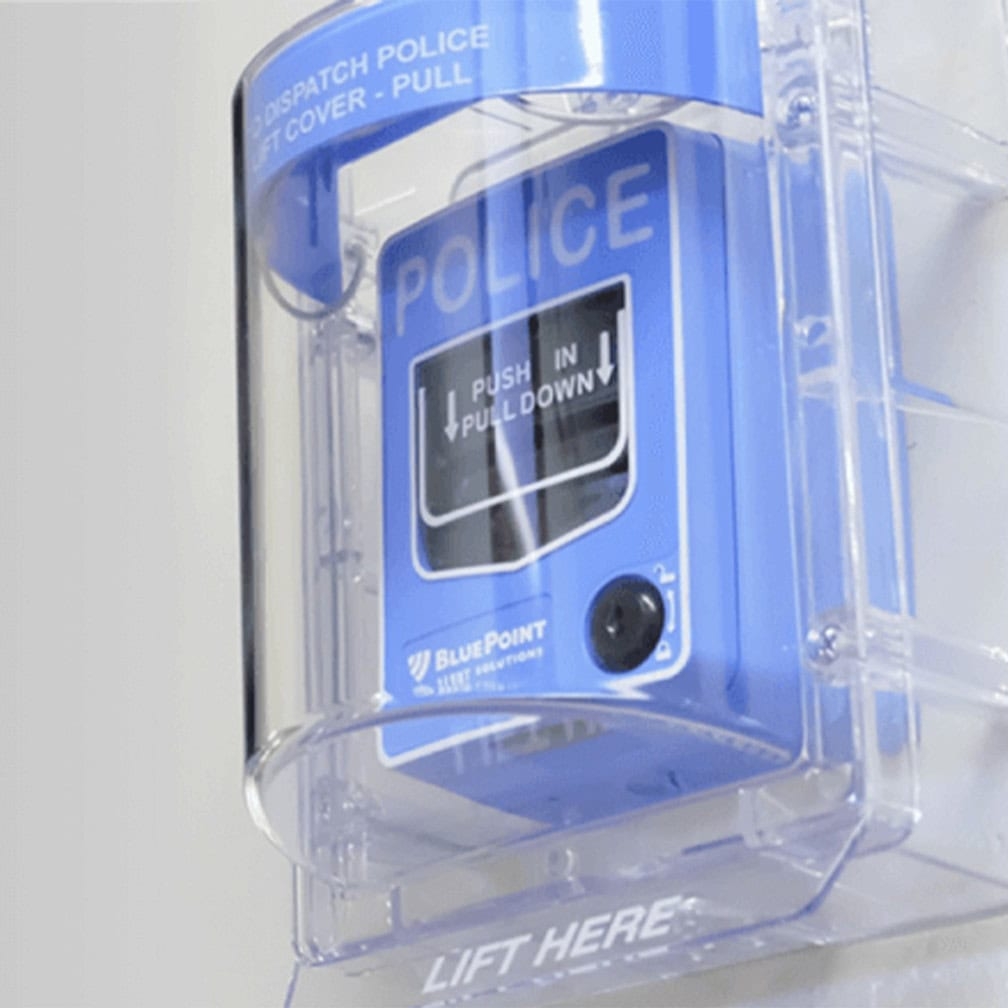 A closeup of the Blue Point system
