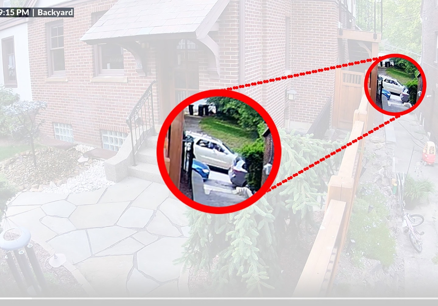 backyard home security camera footage
