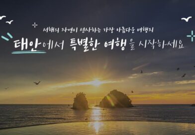 태안 반값여행 신청 - 태안 반값여행 공식 홈페이지 메인 안내 배너 — 사업명과 1차 신청 기간이 적힌 이미지