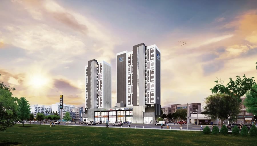 중앙하이츠 갈산역 센트럴 위치도, 갈산역 2번 출구와 단지 배치