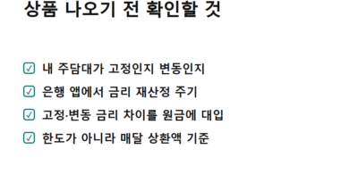 10년 고정금리 주담대 실효성 - 고정금리 주담대 실효성을 따지기 전 확인할 것 체크리스트