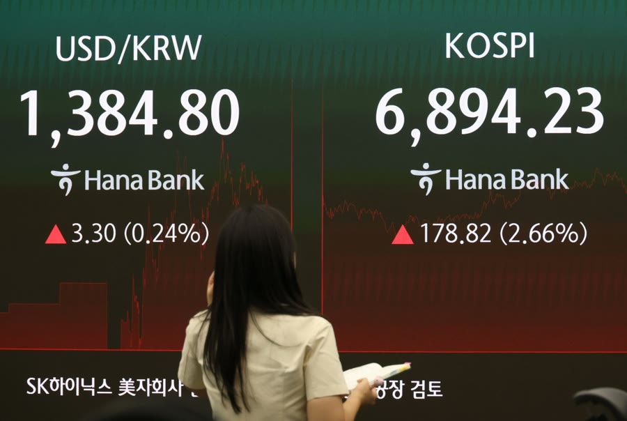 코스피 지수 마감 전광판 화면 — 외국인 순매수로 돌아선 9월 18일