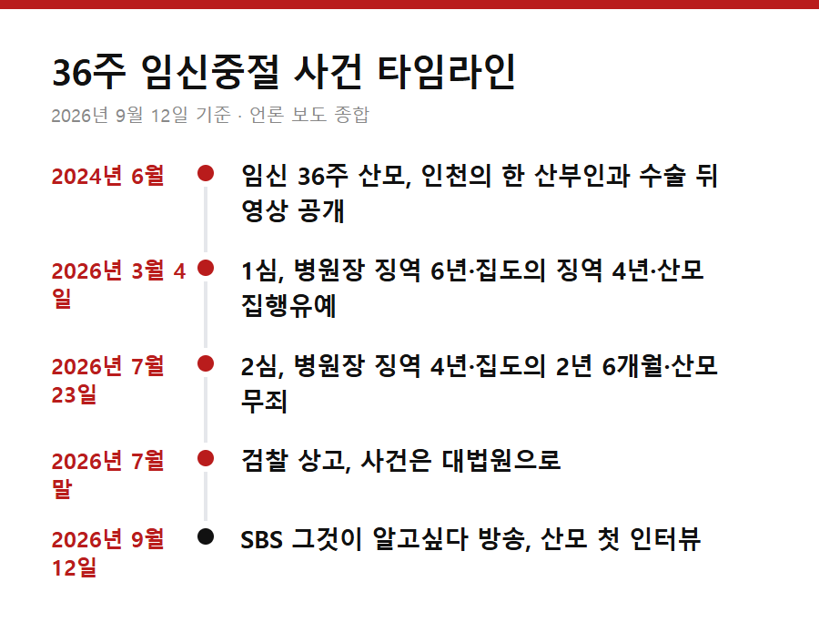 36주 임신중절 사건 타임라인