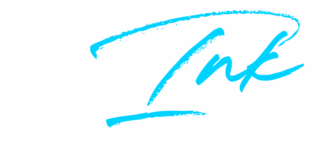 Blue personalized advertising banner for Johnson Advertising logo, emphasizing bold branding and professional marketing services for business growth and digital marketing solutions.