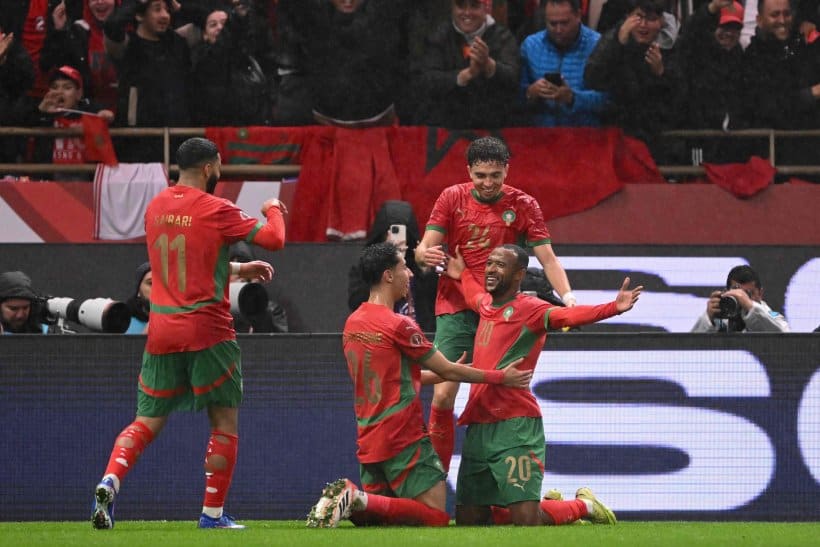 المغرب يفتتح كأس أفريقيا 2025 بفوزه 2-0 على جزر القمر 1 المغرب 2-0 قمر افتتاح كأس أفريقيا