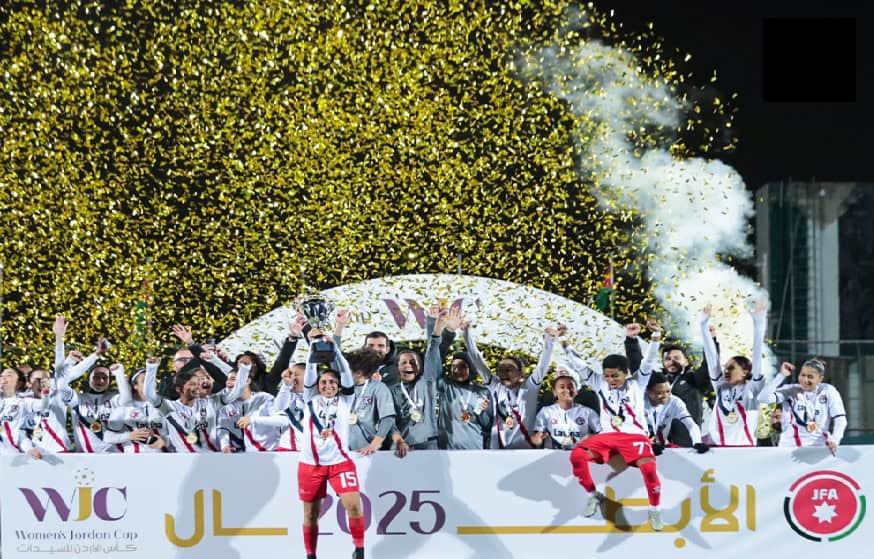 «الاتحاد يسحق عمان ويتوج بكأس الأردن للسيدات للمرة الثانية» 1 الاتحاد بطل كأس الأردن سيدات 5-0 عمان