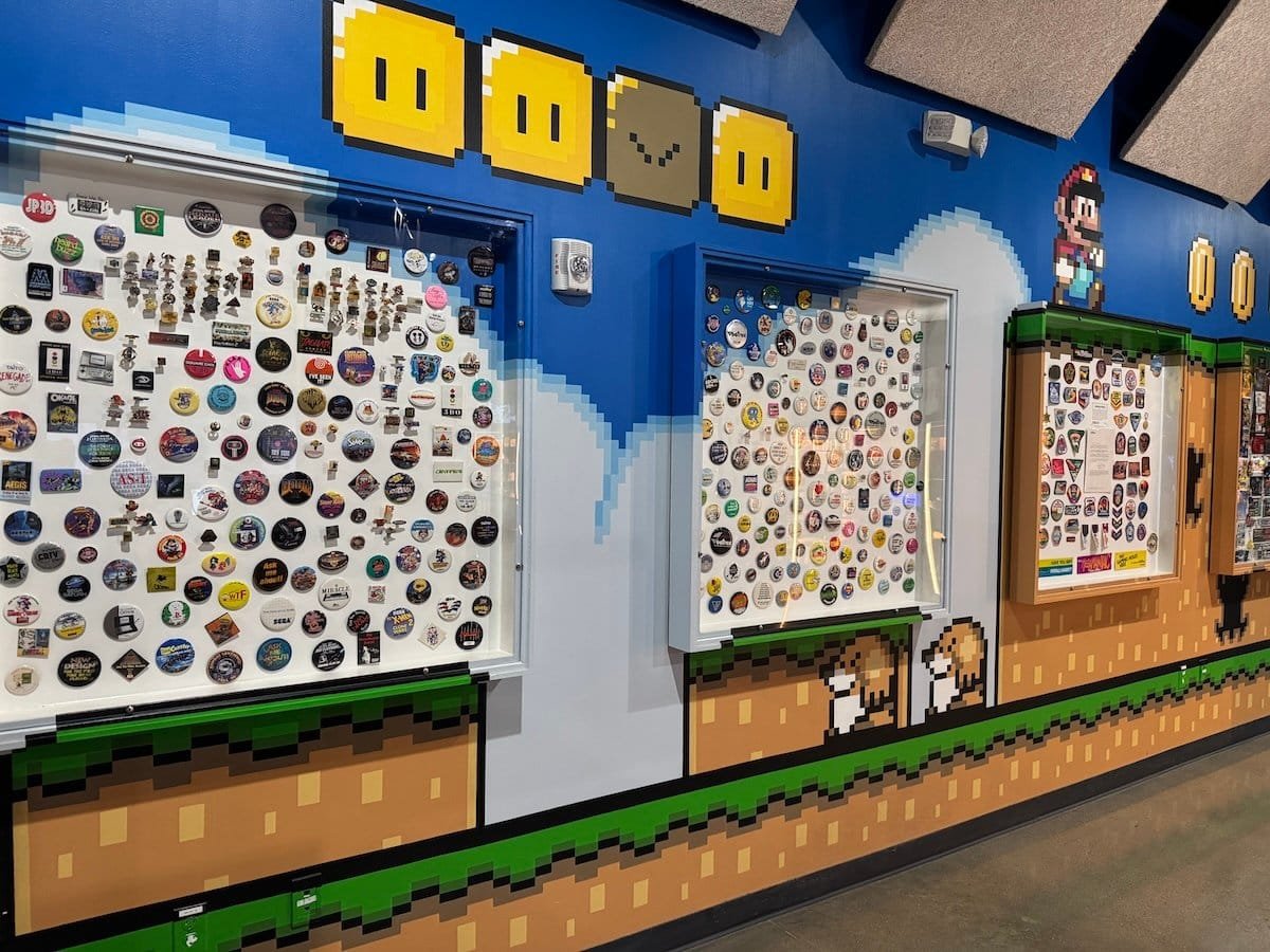 A Mario wall at the National Videogame Museum in Frisco, Texas.