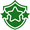 Three-Star-Shield-Icon