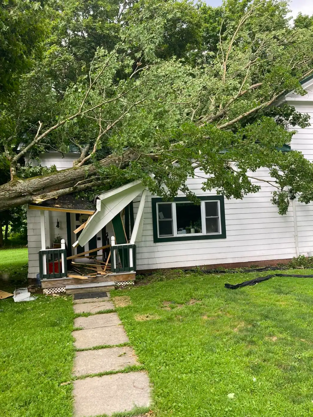 Fallen-Tree-Damaging-House-Roof