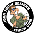 John Thow Designs logo featuring "slick" inside a black outlined ring with "John Thow Designs" and "JThow.com"