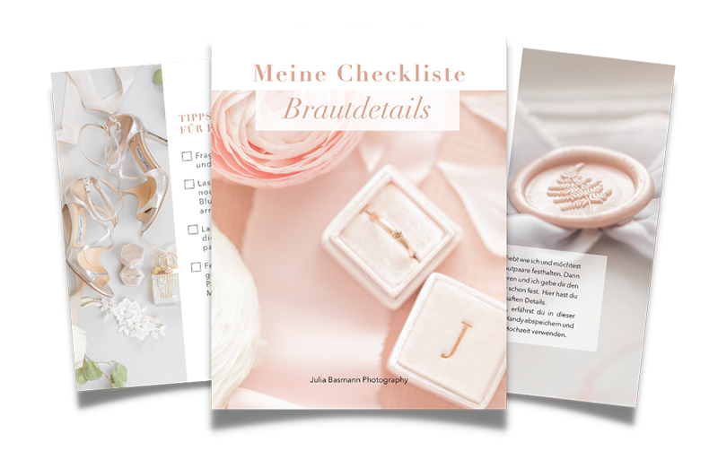 Checkliste für Brautdetails Fotografie