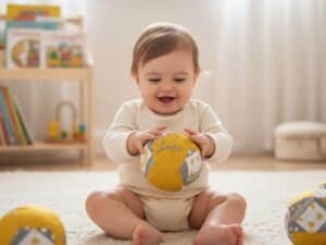 Bola Sensorial de Tecido para Bebé – Estímulo e Conforto | Just Bee a Kid