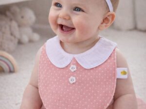 Babete com gola conjunto bebé babete com gola e fitinha de cabelo feito à mão