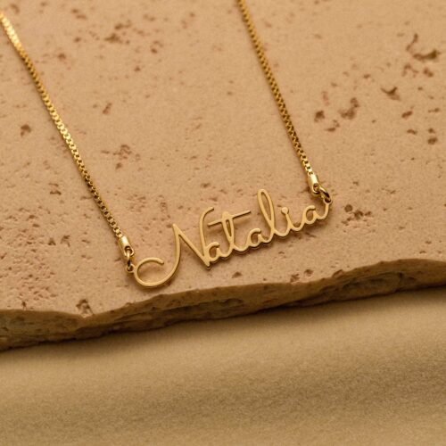 Personalized gold initial necklace 1