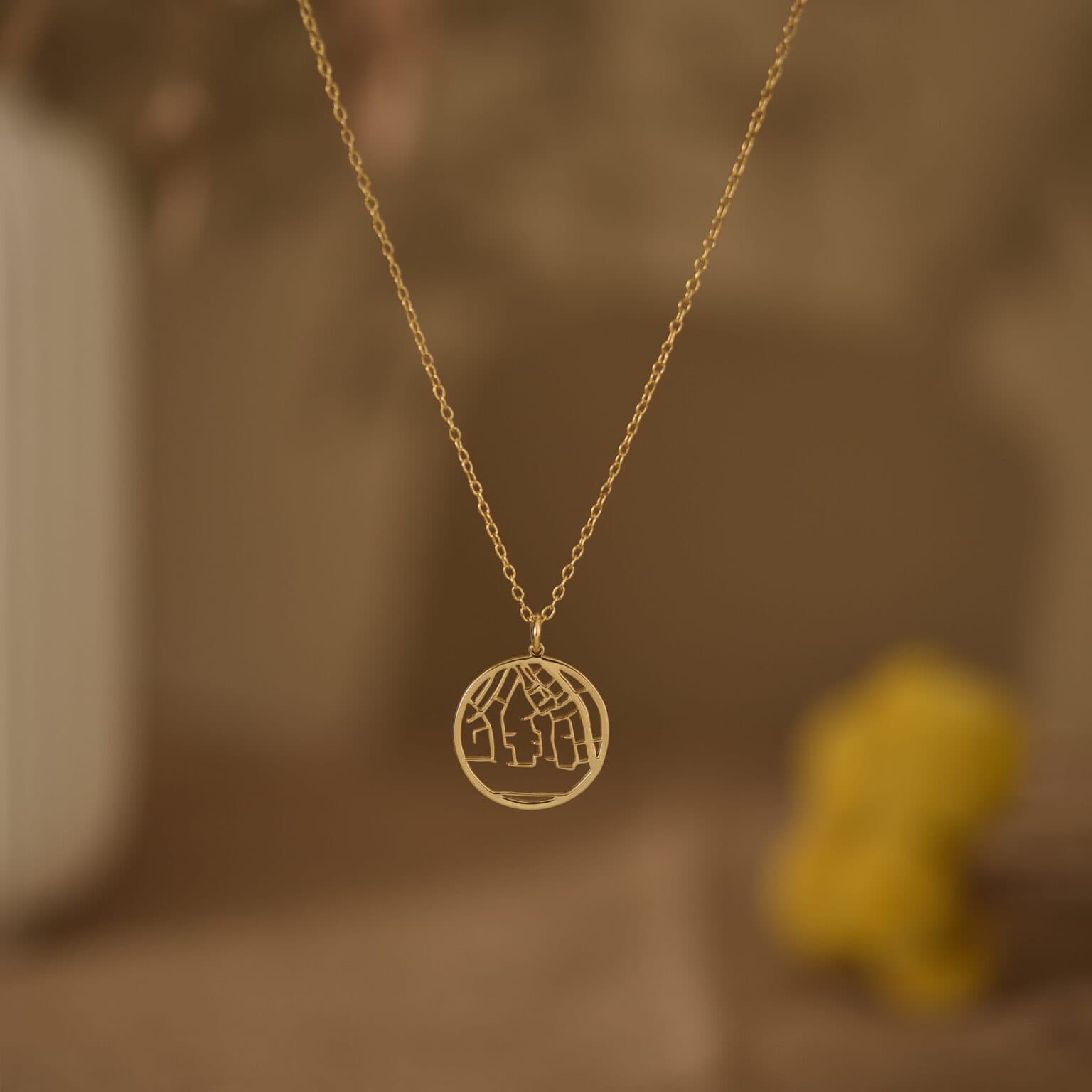 Personalized map necklace 1