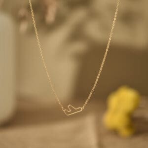 Dainty airplane necklace 1